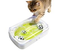 Interactive Cat Toy | Soccer Interactive Pet Games with Catnip | Fun Kittens Toys | for Training Exercise Mental Stimulation Hunting Simulation Scratching Outdoor Travel Floor Play