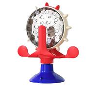 Interactive Cat Toy, Treat Dispensing Windmill Feeder Toy, Spinning Puzzle Toy for Indoor Cats and Puppies, Engaging Fun Activity for Pets