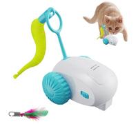 Interactive Cat Toy,Turbo Tail 2.0 Cat Toy,Smart Car Electric Cat Toy, Cat Self-Happiness Toy, Electric Funny Cat Toy,with Remote Control, Intelligent Dual Mode Rechargeable,for,Cats,Dogs (Blue)