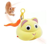 Interactive Cat Toy, USB-C Automatic Cats Mouse Toy with Sound & Light Bell Tail Plush Car for Kitten Dogs Pets