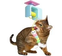 Interactive Cat Toy - Wand Cats Toy, Ceiling Teaser | Pet Activity Supply, Self-Adhesive-Cat Training Accessory for Indoor Outdoor Use, Exercise Entertainment Balcony and Motion-Based Chasing