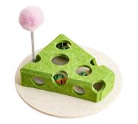 Interactive Cat Toy with Bell Balls & Teaser Stick Funny Dig Hole Box Wear Resist Felt Tunnel Self-Entertaining for Indoor Pet Playing Training