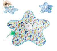 Interactive Cat Toy with Feather Wand, USB Rechargeable, 3 Speed Modes for Indoor Cats and Kittens, Development Training Tool