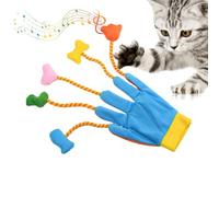 Interactive Cat Toy with Gloves, Interactive Cat Gloves - Plush Cat Toy - 5 Finger Cat Toy with Bell, Plush Gloves for Kittens for Cats from Inside