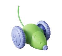 Interactive Cat Toy with LED Lights, Automatic Moving Mouse Toy for Indoor Cats, Smart USB Rechargeable Electric Cat Toy for Kittens & Adult Cats (Green,1 Pack)