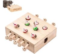 Interactive Cat Toy with Scratcher, Whack-A-Mole Game for Indoor Cats to Simulate Hunting and Play
