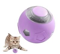 Interactive Cat Toys, 2025 New Intelligent Cat Toys with LED Lights, Agile Moving Cat Ball, for Indoor Cats, Smart Interactive Cat Toy Ball, Rechargeable Irregular Moving Gadgets for Dog Pet (Purple)