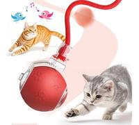 Interactive Cat Toys,2026 New Moving Cat Toy, Multifunctional Cat Ball Toy for Home Use, Rechargeable Indoor Cat Toy for Home Pet Owners,Portable Cat Teaser Toy for Cats (Red)