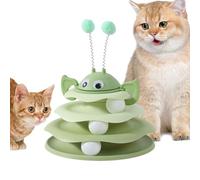 Interactive Cat Toys | 3 Tier Turntable with Balls | Interactive Enrichment Tower for Cats | for Exercise Game Hunting and Enrichment at Home