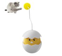 Interactive Cat Toys, 360°Rotating Automatic Moving Kitten Toy with Squeak Sound Eggshell Tumbler Design for Bored Indoor Adult Cats Kitten