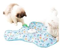 Interactive Cat Toys - 72x72cm Abrasion Resistant Synthetic Fiber Azure, Undercover Fabric Structure, Randomized Geometry, Reliable Non Slip Base Frame | Feline Entertainment Equipment F