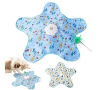 Interactive Cat Toys Automatic, Rechargeable Moving Feather Toy with 3 Modes & Random Motion, Touch-Activated Indoor Toys for Cats & Kittens (set C 62 * 62cm / 24.43"*24.43")