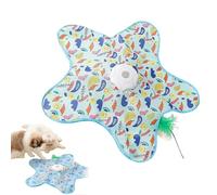 Interactive Cat Toys Automatic, Rechargeable Moving Feather Toy with 3 Modes & Random Motion, Touch-Activated Indoor Toys for Cats & Kittens (style B 62 * 62cm / 24.43"*24.43")