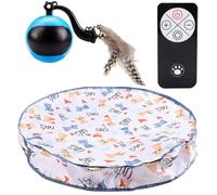 Interactive Cat Toys Ball Fast Rolling Ball in Play Mat Automatic | Interactive Cat Toy Ball Anti Depression Ball for Indoor Cat Kitten Play Mat Remote Control USB Charging