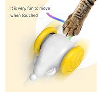 Interactive Cat Toys, Electric Interactive Cat Teaser Toy Colorful for Most and Kittens Indoor Exercise Moving for Rubber Easy Crack Us Rubber Easy (Blue)