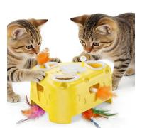 Interactive Cat Toys For Indoor Cats Adult: Automatic Cat Toy Interactive 3-In-1 USB Charge - Cat Toy/Spinning Feathers With 6 Attachments - Solve Boredom - Perfect For Pet Owners(Without birds toy)