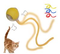 Interactive cat toys for indoor cats - cat toys interactive for indoor cats | Fast Rolling & Motion Activated Chirping | Hide and Seek Mouse Catching Game | Stimulates Hunting Instincts (yellow)