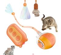 Interactive Cat Toys for indoor Cats,The 4rd Generation Agile Moving Cat Ball with 2 Elastic Mesh Tails,Automatic Kitten Toys for Bored Indoor Adult Cats,Motion Activate Cat Toys with search function
