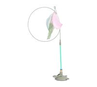 Interactive Cat Toys - Interactive Feather Wand with Suction Cup,Cute Kitten Toys for Exploring, Entertainment, Portable Pet Toys for Relaxing