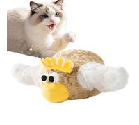 Interactive Cat Toys, Plush Bird Motion Toy, USB Rechargeable Battery, Realistic Movement and Sound, 1-Pack Gray/Yellow, For Kitten Entertainment and Boredom Relief at Home