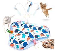 Interactive Cat Toys,Rechargeable Three-in-One Hide-and-Seek Automatic Cat Toy Suitable for Kitten Toys to Interact and Play Automatically, with A Bird-Shaped Cat Toys for Indoor Cats