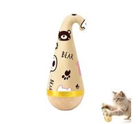 Interactive Cat Toys - Scratching Rocking Toy - Indoor Cat Toys Bear Print | for Kittens Puppies Small Medium Large Breeds Home Travel Relax Furniture Protection