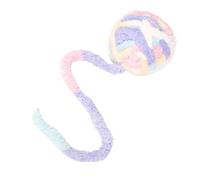 Interactive Cat Toys - with Bell Inside Soft Hand-Woven Pet Games - Fuzzy Cat Balls, for Training Exercise Mental Stimulation Scratching Climbing Home Outdoor Floor Play Travel, 5.51inch