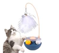 Interactive Cat Toys with Feathers, Cat Brain Teaser - Pet Toy with Exercise Bells - Interactive Toys for Kittens, Roller Tracks, Cat Couple