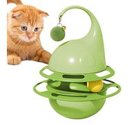 Interactive Cat Treat Dispenser | Leaking Food Turntable with Bell,Interactive Cat Treat Dispensing Toy - for Senior Large Medium Breed Teeth Grinding Crate Outdoor Indoor