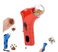 Interactive Cat Treat Dispenser Toy & Dog Training Launcher - Pet Feeding Puzzle Game for Indoor & Outdoor Play, Mental Stimulation for Puppies, Cats, and Medium Adult Dogs (red)