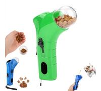 Interactive Cat Treat Dispenser Toy & Dog Training Launcher - Pet Feeding Puzzle Game for Indoor & Outdoor Play, Mental Stimulation for Puppies, Cats, and Medium Adult Dogs (green)