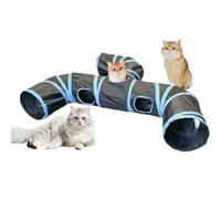 Interactive Cat Tunnel - Foldable Play Tube, Indoor Pet Hideaway | Peek Hole Cat Activity Toy Kitten Rabbit Puppy, Tube Toys for Small Pets with Fun Hide Design and Portable Storage Feature
