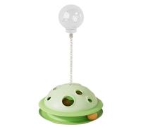 Interactive Cat Turntable Toy - Robust Self-Play Building, a Dedicated Short Tail Ball | Slow Feeder Long Tail Food Lick Toy with Spring Bar, Versatile Activity Game