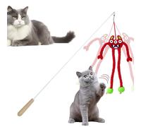 Interactive Cat Wand Toy,Cat Fishing Rod Toy Fun Cat Play Toy | Cat Teaser Charmer Wand Funny Creative Kitten Toy, Skin-friendly Safe Animal Toy, Home Interactive Cat Toy