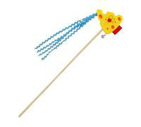Interactive Cat Wand Toys - Cheese Puffed Rice Kitten Game with Bell - Cat Stick Toy | for Kitten Pet Medium Large Breed Indoor Outdoor Exercise Home