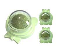 Interactive Catnip Ball - Silvervine Treat Set, Wall Mounted Cat Toy, Bite Ball, Face Scratcher with Natural Herb Formula | Silvervine Catnip for Indoor Cats Teething Play Boredom Relief Fun In