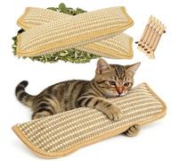 Interactive Catnip Chew Toy with 6000mg A+ Organic Catnips, Catnip Kicker Pillow Sisal, Indoor Kitten Scratching and Kicker Toys, Drives Bored Cats Crazy with Fun Interactive Chew (2PC)