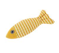 Interactive Catnip Fish Toy - Durable Simulation Cat Toy for Kittens, Non- Cotton, 1 Piece (Yellow)