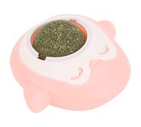 Interactive Catnip Wall Ball Safe Teeth Cleaning Adhesive Toy for Indoor Cats - Catnip Material (Pink)