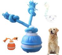 Interactive Chase Buddy Dog Boredom Stimulating Toy 2025 Smart Pet Puppy Ball with Ropes Self Play Moving Dogs Balls Automatic Electric Active Rolling Jumping Bouncing Dog Balls Gift (Light Blue)