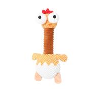 Interactive Chicken Tug Toy for Small Dogs - Soft Elastic Chew with Squeaky Sound, Durable Teething Toy, Perfect for Puppy Playtime and Tug-of-War - Yellow