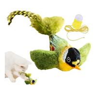 Interactive Chirp Bird Toy - Realistic Tweet Sound Kitten, Motorized Flapping Wings | Touch Activated Motion Sensor Cat Entertainment, Engaging Exercise Activity for Indoor Pets with Catnip