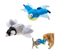 Interactive Chirping Bird Cat Toy,2025 New Flying Bird Cat Toy Flapping Bird Toy,Simulation Chirping Bird Toys Interactive Cat Toys for Bored Indoor Adult Cats (Light Grey/1PCS) (Blue+Light Grey)