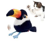 Interactive Chirping Bird Cat Toy | Cat Toys Rechargeable Flapping Bird,Motion Activated Flappy Activity Supplies for Play Pet Room Outdoor Home Birthday Christmas Kitten