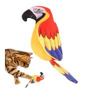Interactive Chirping Bird Cat Toy - Interactive Kitten Games with Sound - Parrot Stuffed Animal | for Mental Stimulation Boredom Relief Pet Games Kitten Home Outdoor Living Room Travel