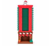 Interactive Christmas Advent Calendar, 24-Day Santa Chimney Countdown | Mechanical Pull-Tab Design, Watch Santa Drop into the Fireplace, Festive Tabletop Decoration for Home Mantel Office