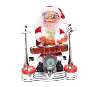 Interactive Christmas Santa Doll 20cm Touch for response Interactive(drum) | 20cm height, sings carols, dances to music, touch sensor activation, realistic red suit design