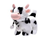 Interactive Cow Toy - Battery Powered Electronic Cattle Plush, Real Sound Animal Figure | Soft Talking Cow Learning Toy With Educational Value, Entertaining Farm Pet For Boys Girls Indoor Activity