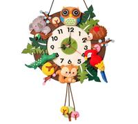 Interactive DIY Wall Clock Craft A Fun Way for Kids to Learn and Create (forests)