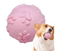 Interactive Dog Ball - 6cm Paw Print Sound Chew Toy | Pet Floating Training Toy For Small Medium Dogs | Squeaky Teeth Cleaning Bouncy Ball For Golden Retriever Corgī | Abs 50g